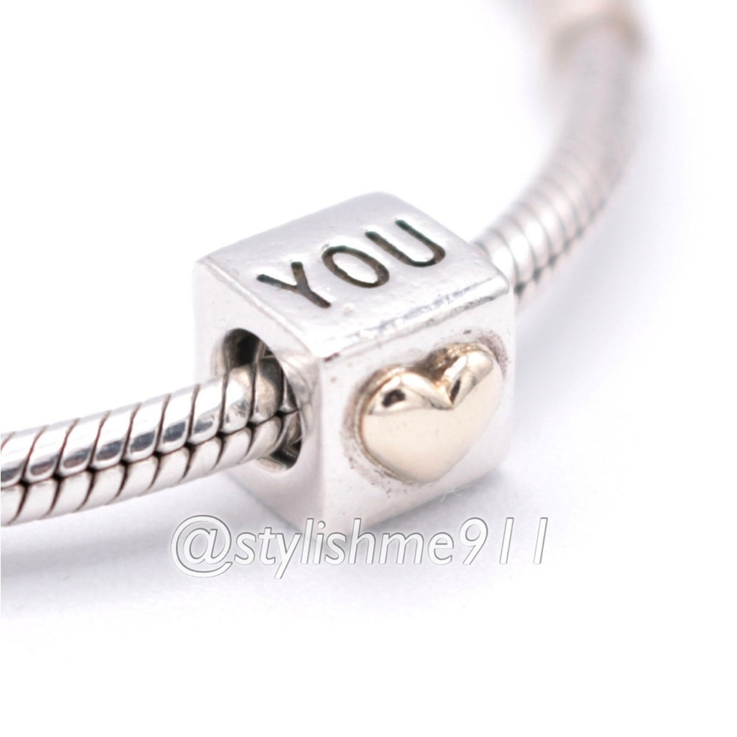 Authentic PANDORA I Love You Charm with 14K Gold - 790200