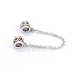 Authentic PANDORA Two Tone Heart Safety Chain - 790307-05