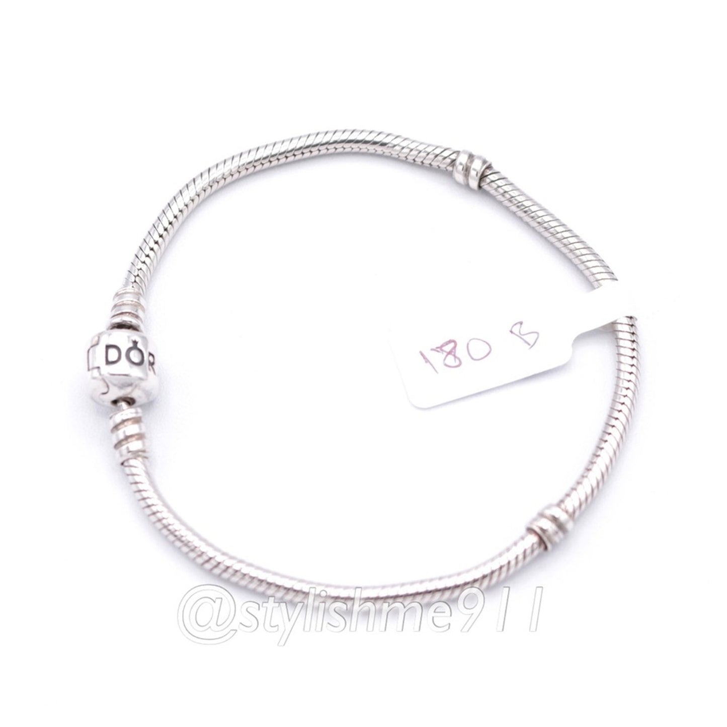 Authentic PANDORA Moments Barrel Clasp Charm Bracelet - 590702HV