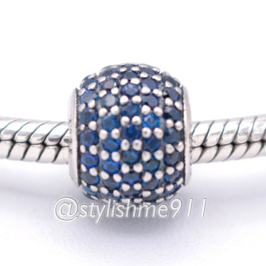 Authentic PANDORA Pave Lights with Blue Crystal Charm  - 791051NCB