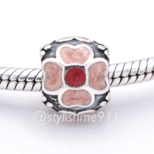 Authentic PANDORA Red Daisy Charm - 790433ER