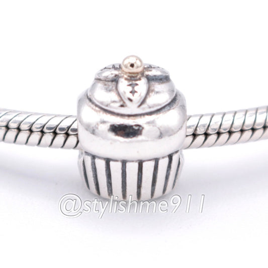 Authentic PANDORA Cupcake Charm 14K Gold - 790417