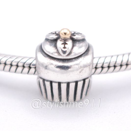 Authentic PANDORA Cupcake Charm 14K Gold - 790417