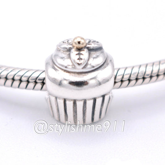 Authentic PANDORA Cupcake Charm 14K Gold - 790417