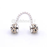 Authentic PANDORA Two Tone Heart Safety Chain - 790307-05