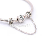 Authentic PANDORA Two Tone Heart Safety Chain - 790307-05