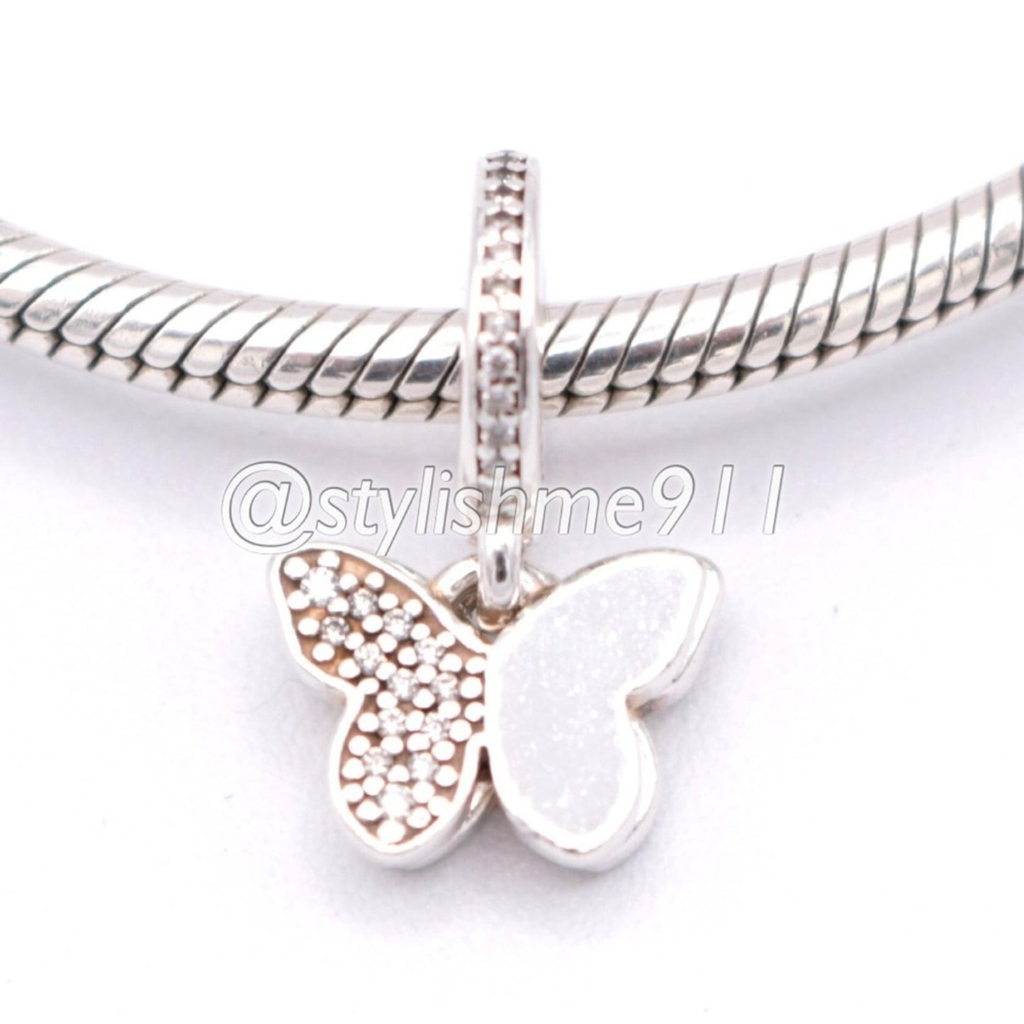 Authentic PANDORA Fluttering Butterflies Dangle with Clear Zirconia - 791844CZ