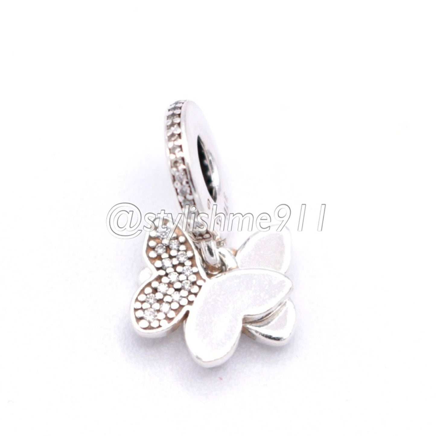 Authentic PANDORA Fluttering Butterflies Dangle with Clear Zirconia - 791844CZ