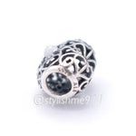 Authentic PANDORA April Signature Heart Charm - Rock Crystal - 791784RC