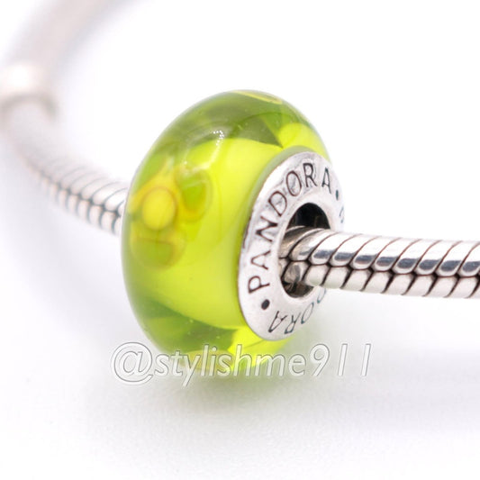 Authentic PANDORA Flowers For You Lime Charm - 790648