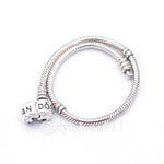 Authentic PANDORA Moments Barrel Clasp Charm Bracelet - 590702HV