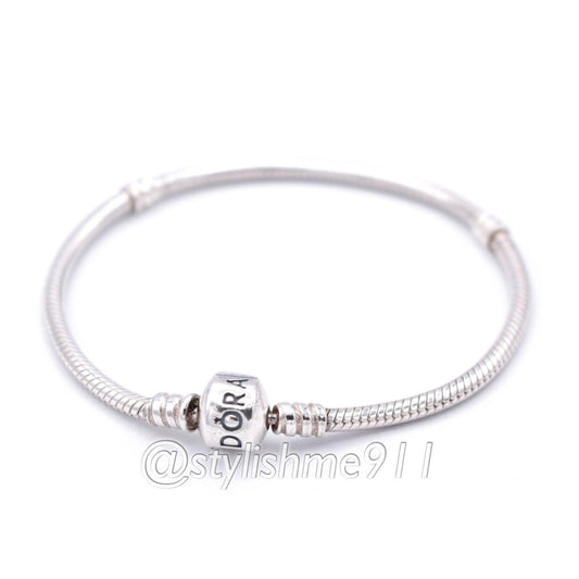 Authentic PANDORA Moments Barrel Clasp Charm Bracelet