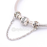 Authentic PANDORA Two Tone Heart Safety Chain - 790307-05