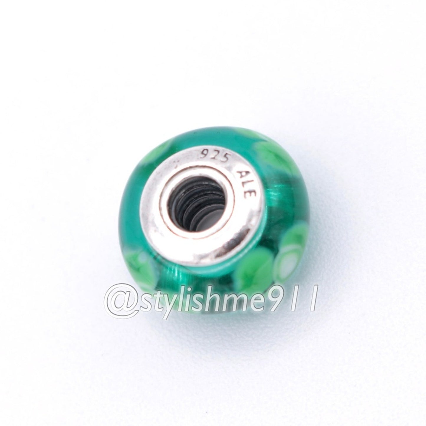 Authentic PANDORA Flowers For You Turquoise Green Charm - 790649