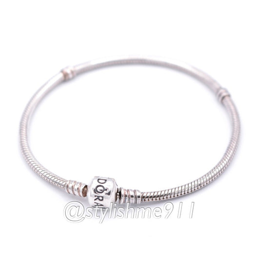 Authentic PANDORA Moments Barrel Clasp Charm Bracelet - 590702HV