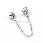 Authentic PANDORA Two Tone Heart Safety Chain - 790307-05