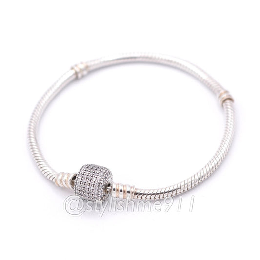 Authentic Pandora Bracelet with Pave Clasp - 590723CZ