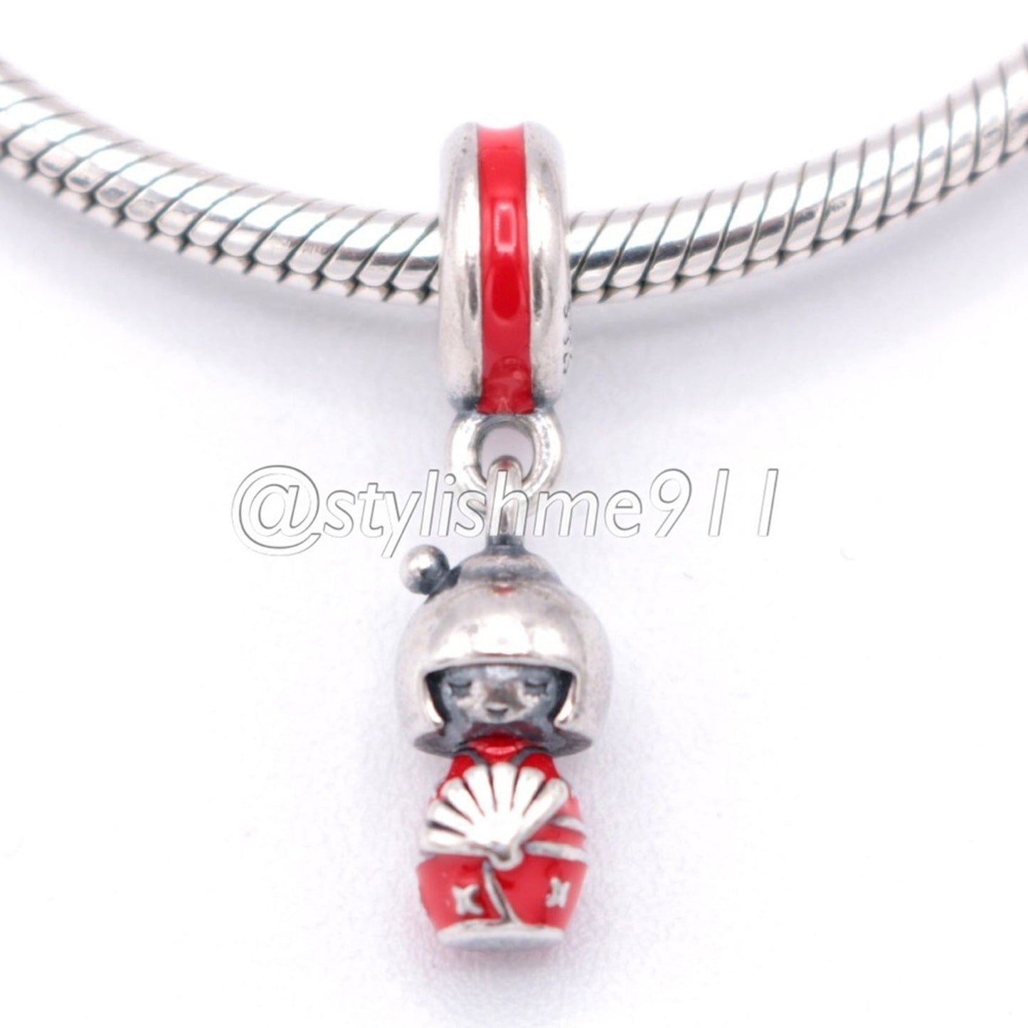 Authentic PANDOA Japanese Doll Dangle - 791368EN09