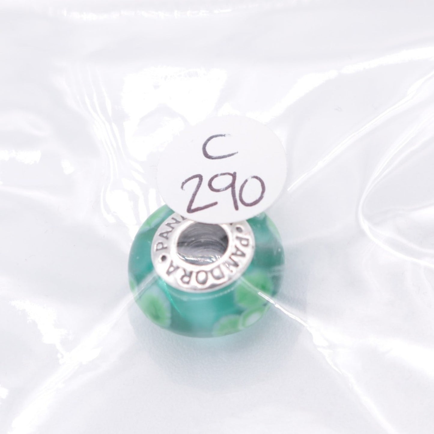 Authentic PANDORA Flowers For You Turquoise Green Charm - 790649