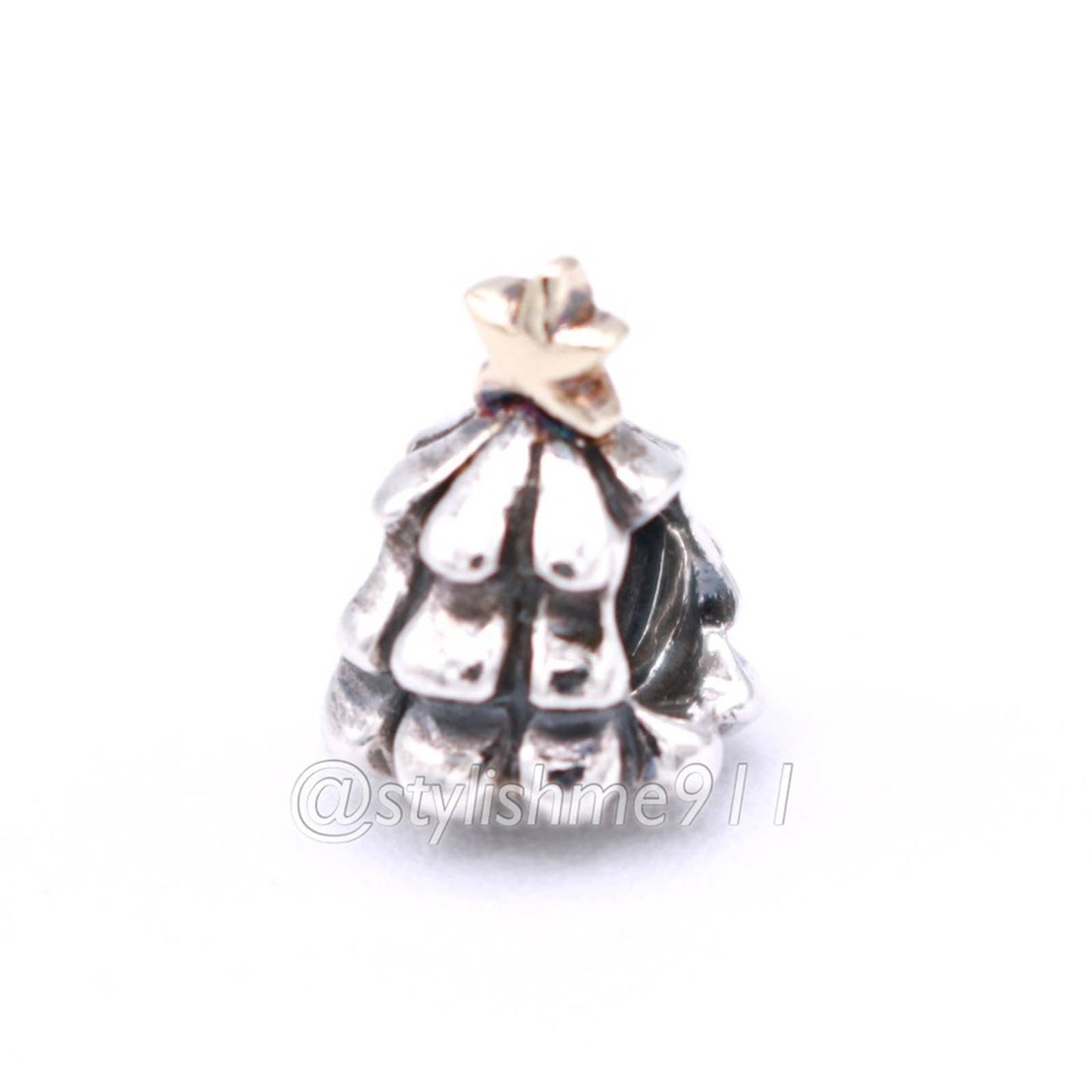 Authentic PANDORA Christmas Tree Charm 14K Gold