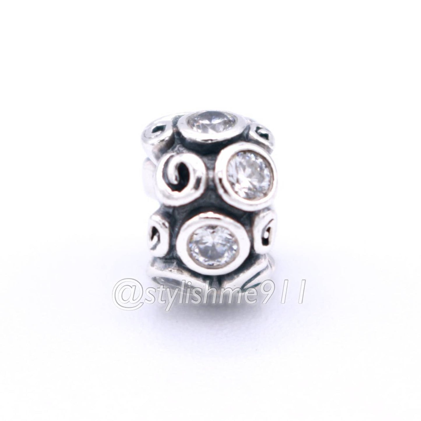 Authentic Pandora White Primrose Path Charm