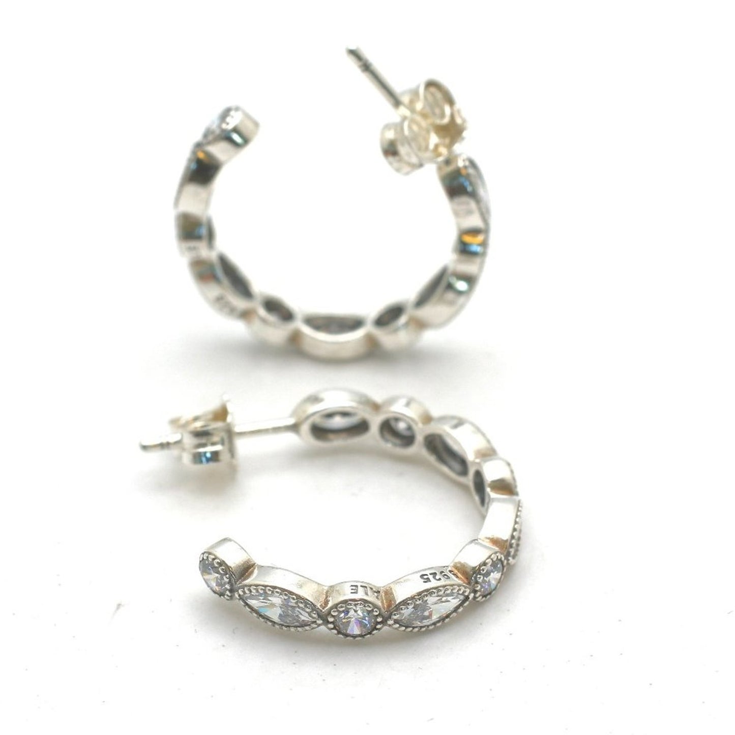 AUTHENTIC PANDORA Alluring Brilliant Marquis Hoop Earrings