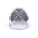 Vintage Authentic Pandora Silver Shimmering Lace Ring