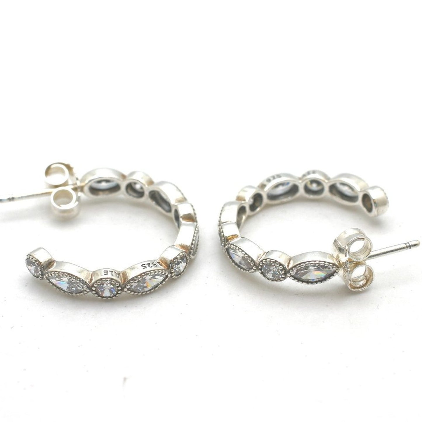 AUTHENTIC PANDORA Alluring Brilliant Marquis Hoop Earrings