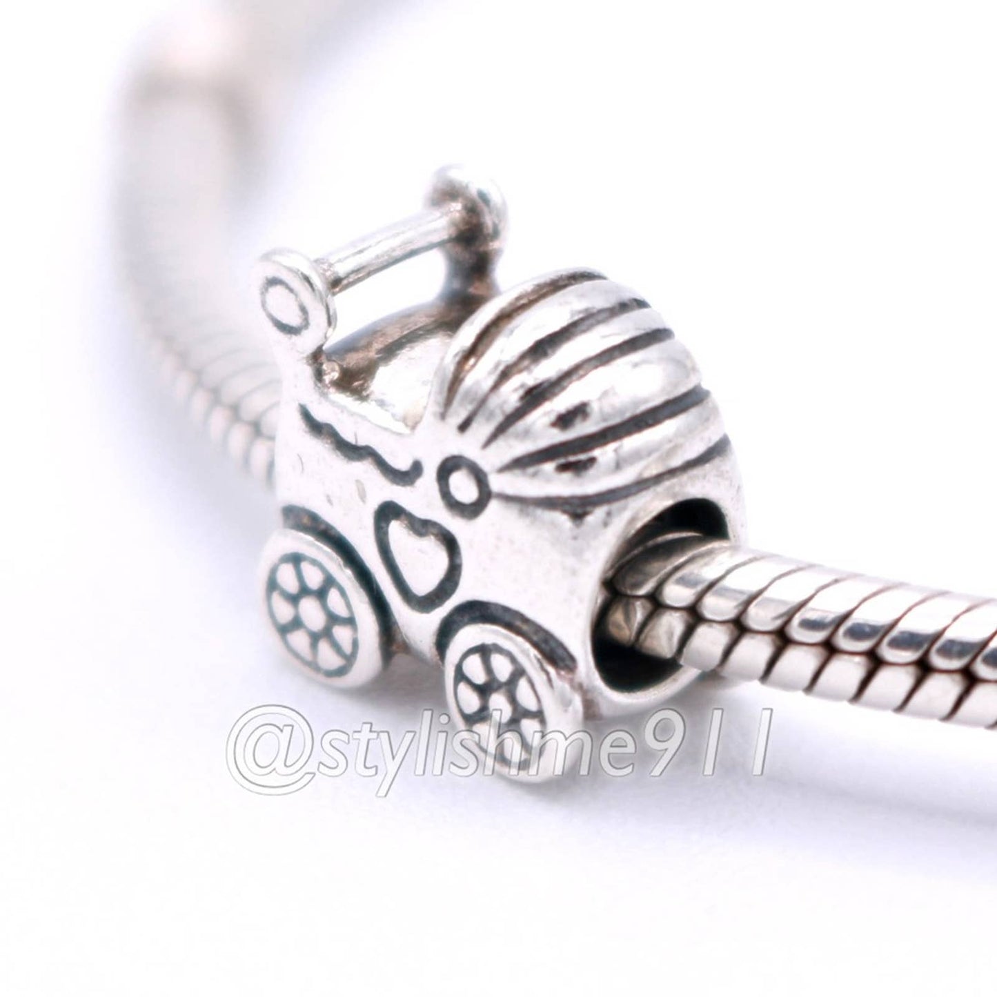 Authentic PANDORA Baby Carriage Charm