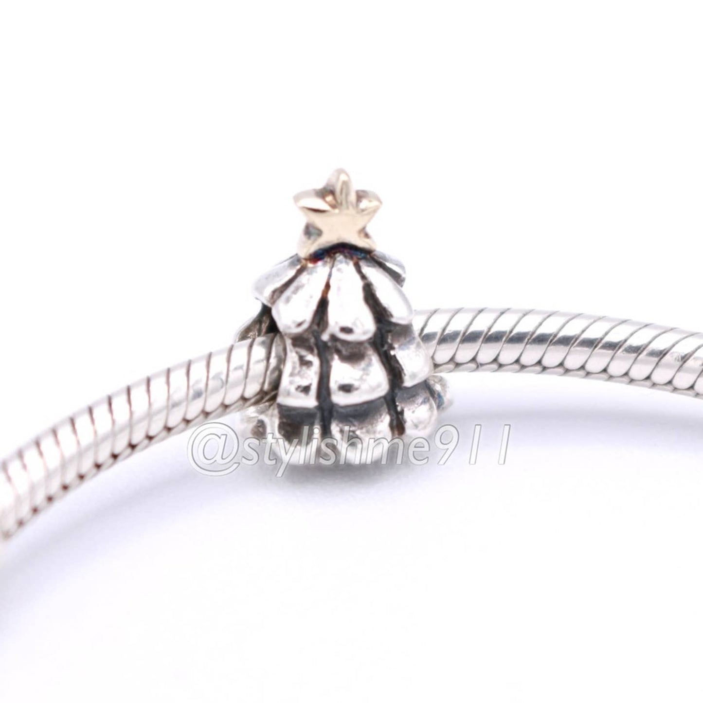 Authentic PANDORA Christmas Tree Charm 14K Gold