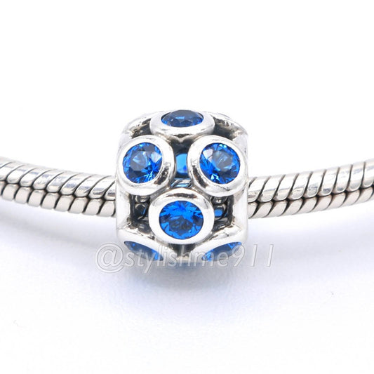 Authentic PANDORA Whimsical Lights with Blue Crystal