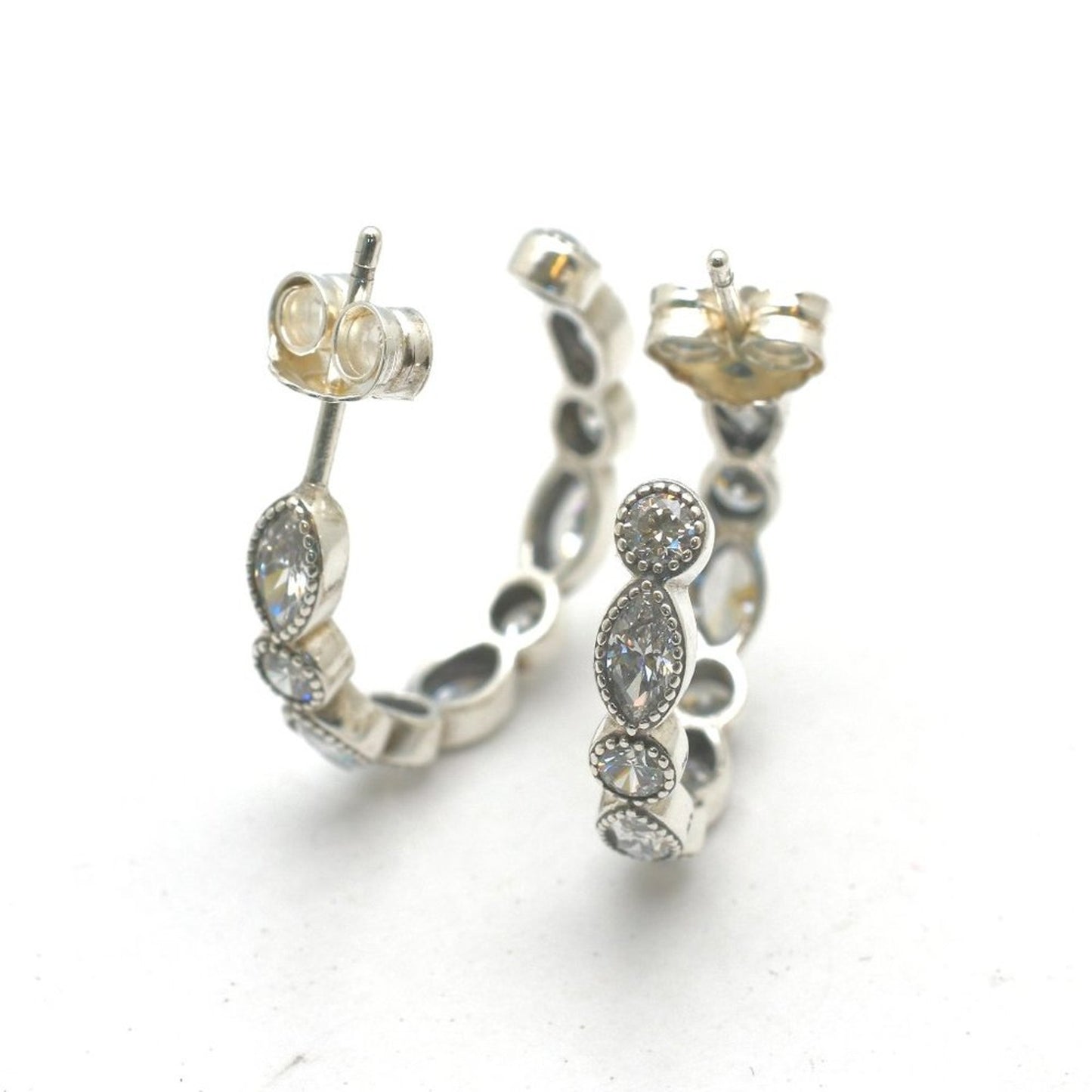 AUTHENTIC PANDORA Alluring Brilliant Marquis Hoop Earrings