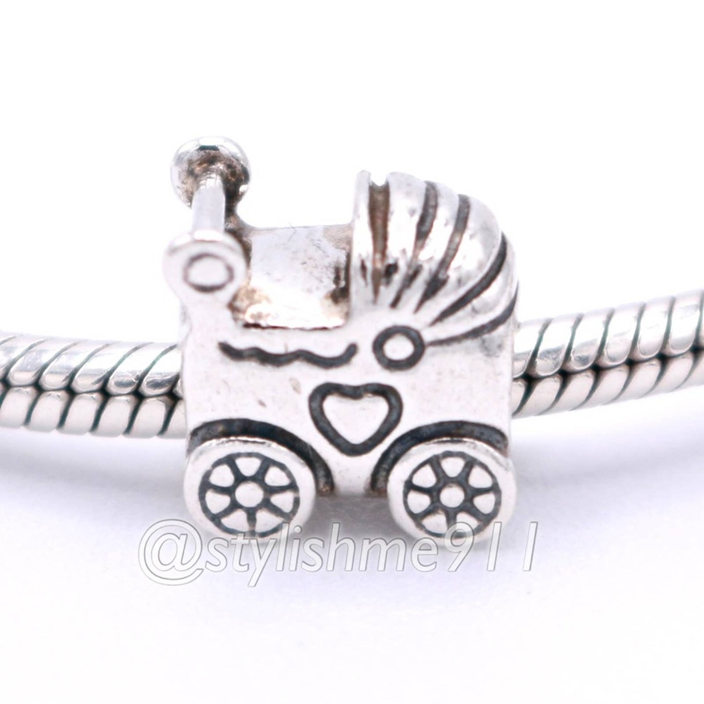 Authentic PANDORA Baby Carriage Charm