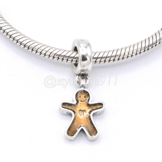 Authentic PANDORA Gingerbread Man Dangle Charm - 790997EN29