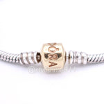 Authentic PANDORA Sterling Bracelet with 14K Gold Clasp - 590702-HG-B