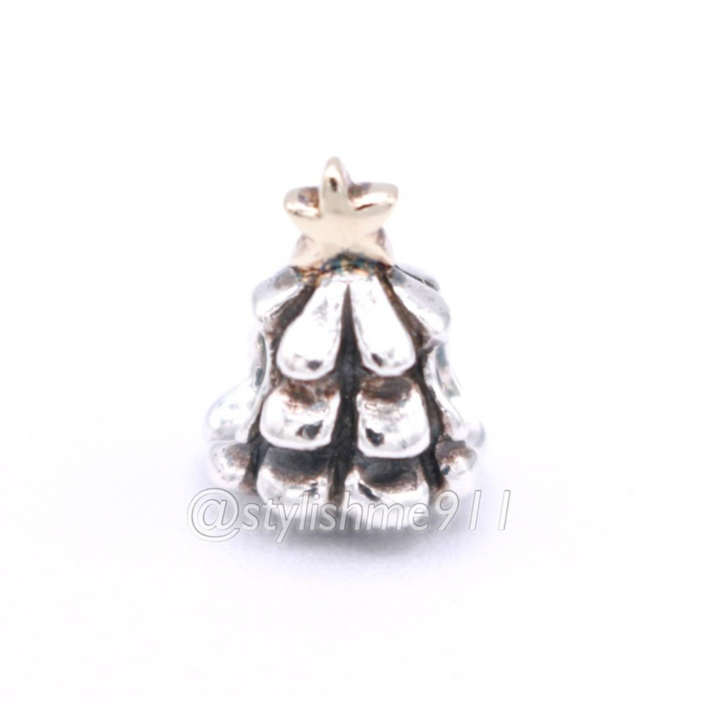 Authentic PANDORA Christmas Tree Charm 14K Gold