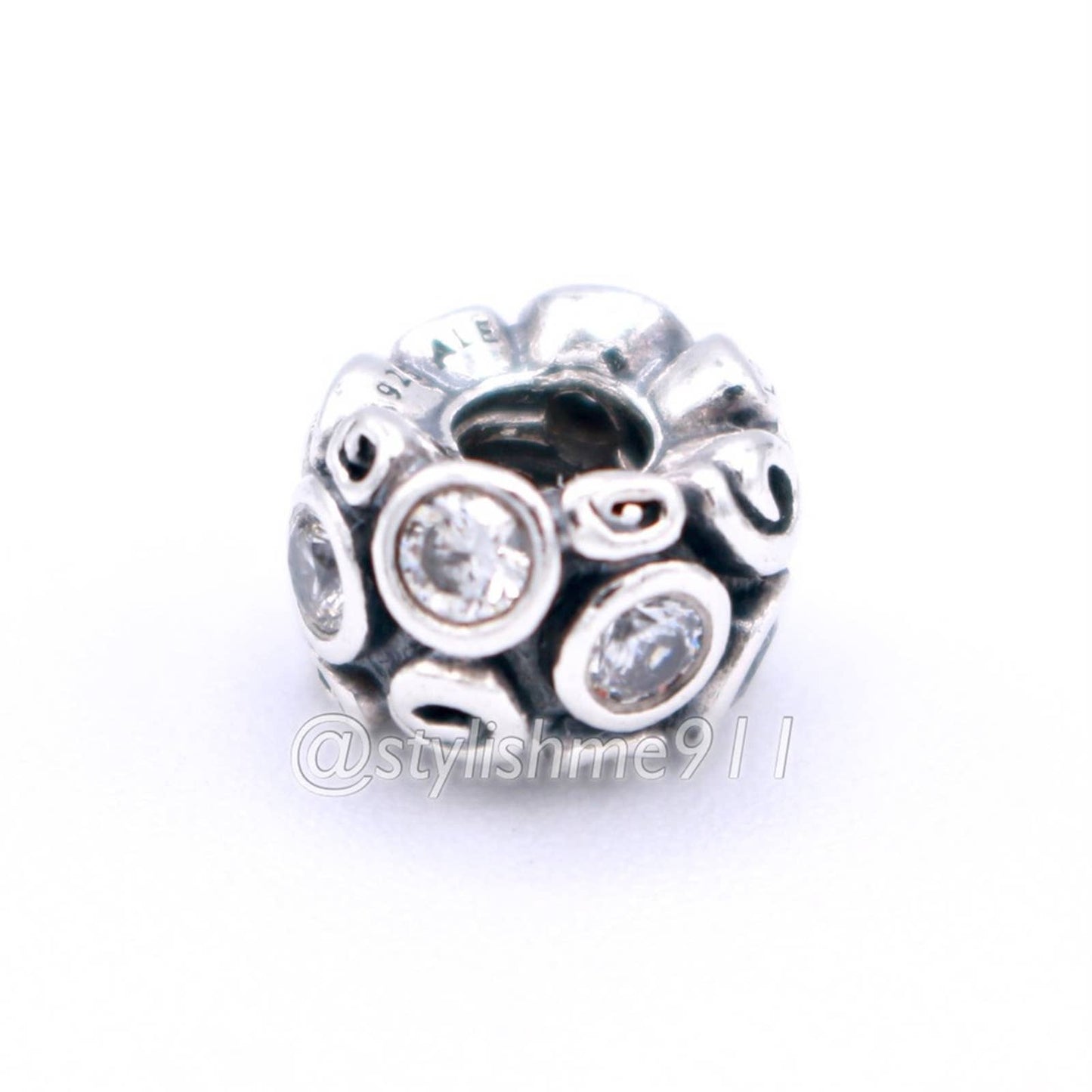 Authentic Pandora White Primrose Path Charm