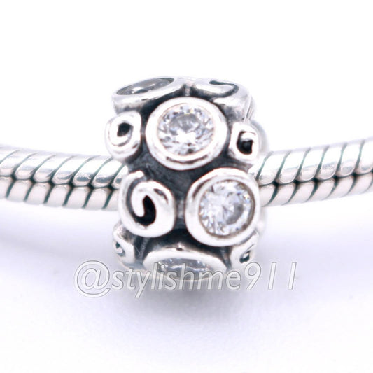 Authentic Pandora White Primrose Path Charm