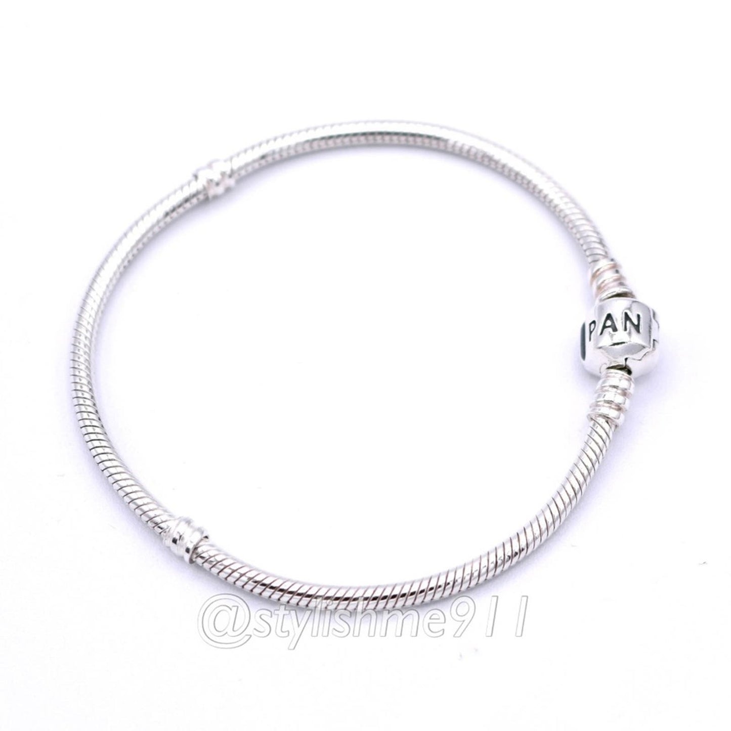 Authentic PANDORA Moments Barrel Clasp Charm Bracelet