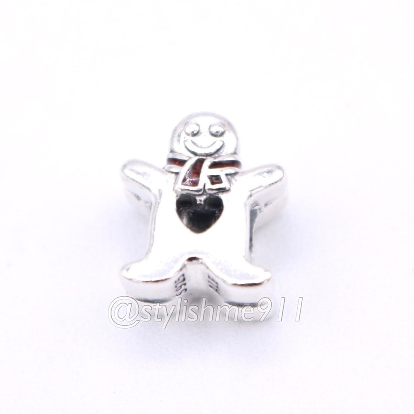 Authentic Pandora Sweet Gingerbread Man Charm with Red Enamel