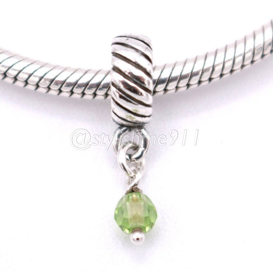 Michael Anthony Sterling Silver Green Dangle Charm