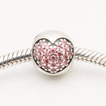 One Authentic PANDORA Love of My Life Clip with Salmon Zirconia - 791053CZS