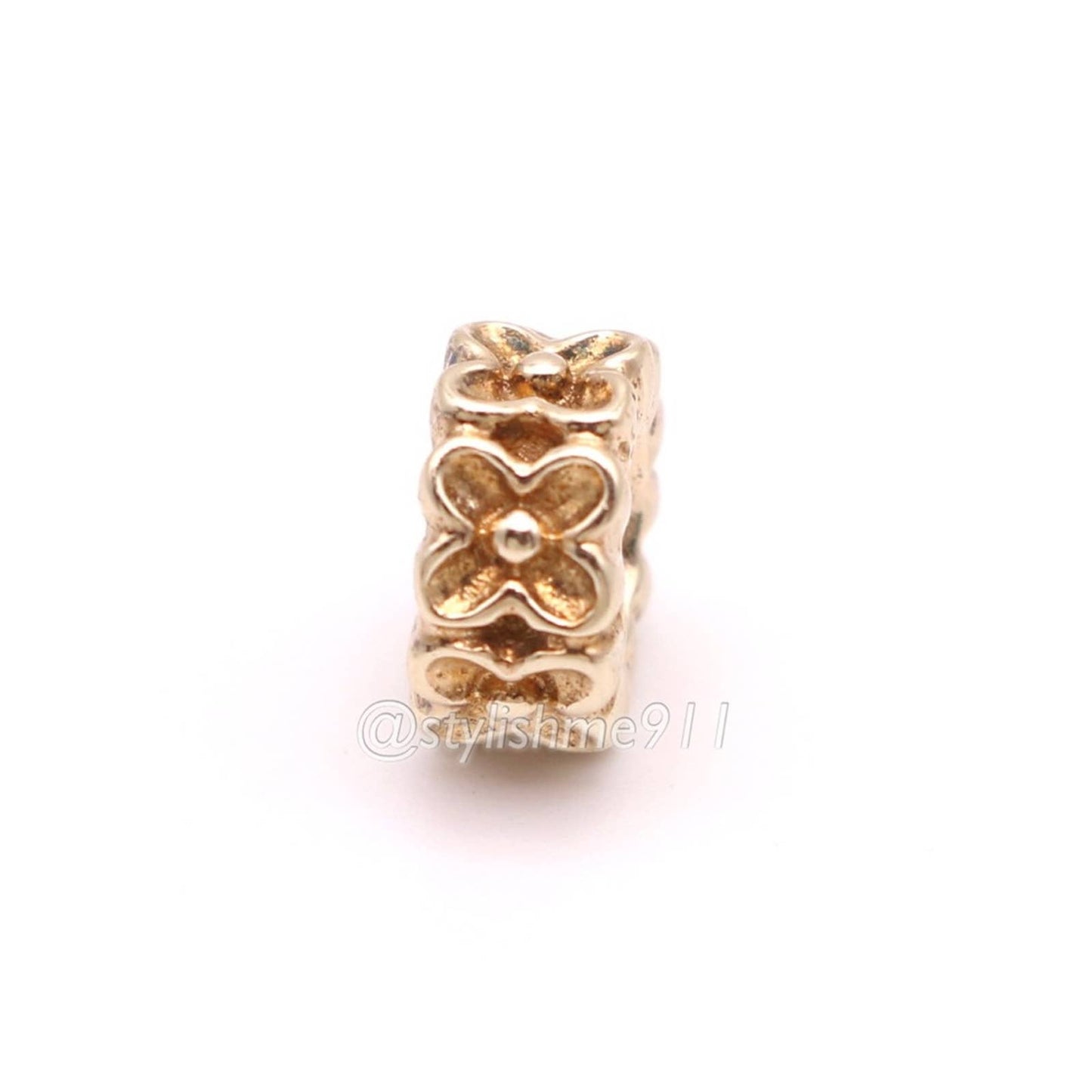 One Authentic PANDORA 14K Gold Aloha Spacer - 750465