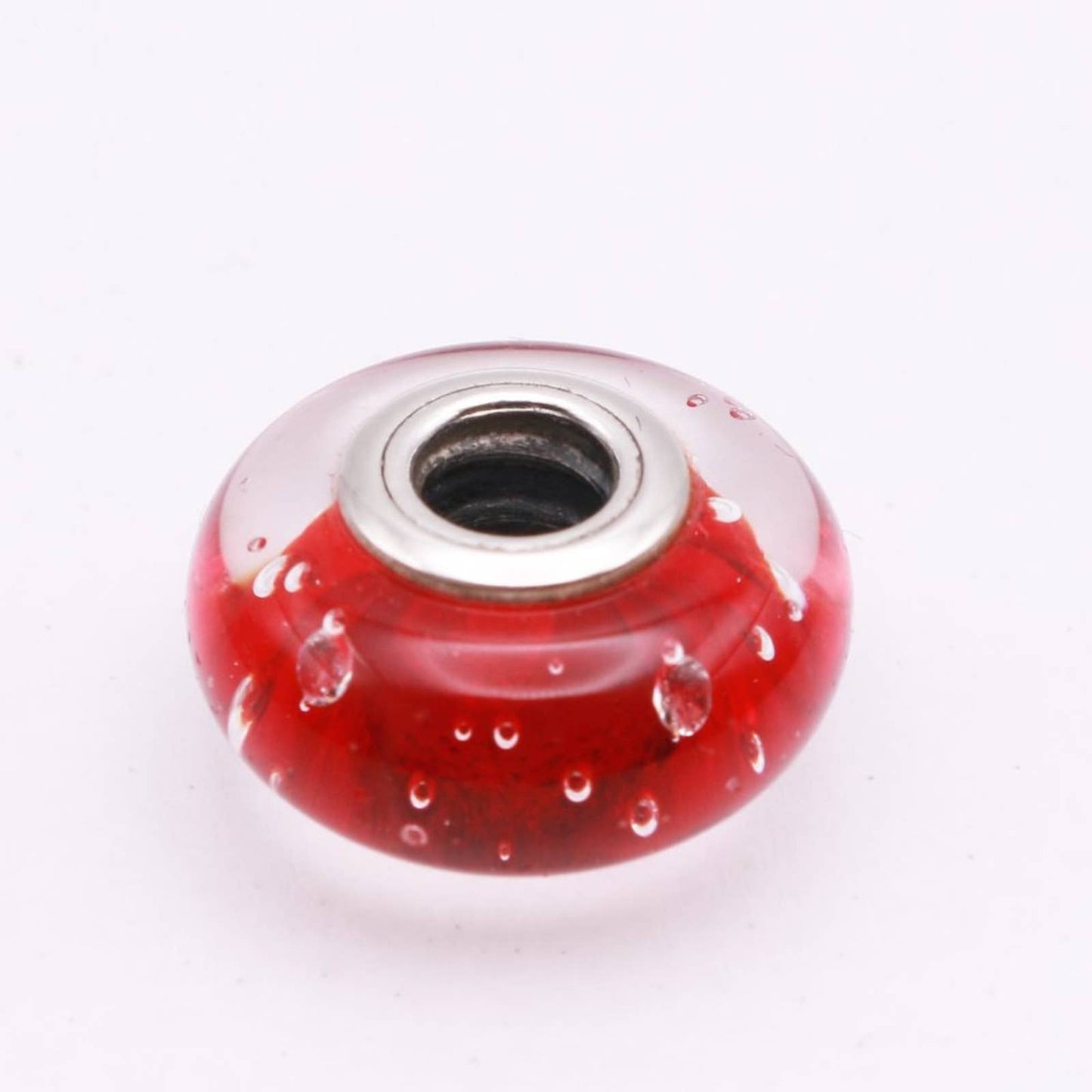 Authentic PANDORA Red Effervescence Glass Murano Charm