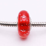 Authentic PANDORA Red Effervescence Glass Murano Charm