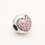 One Authentic PANDORA Love of My Life Clip with Salmon Zirconia - 791053CZS