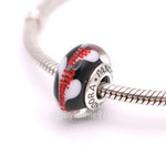 Authentic PANDORA Limited Edition Miss Missouri 2009 White & Black Glass Murano - 790676