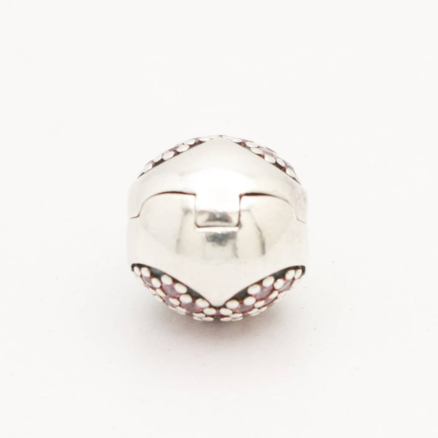 One Authentic PANDORA Love of My Life Clip with Salmon Zirconia - 791053CZS