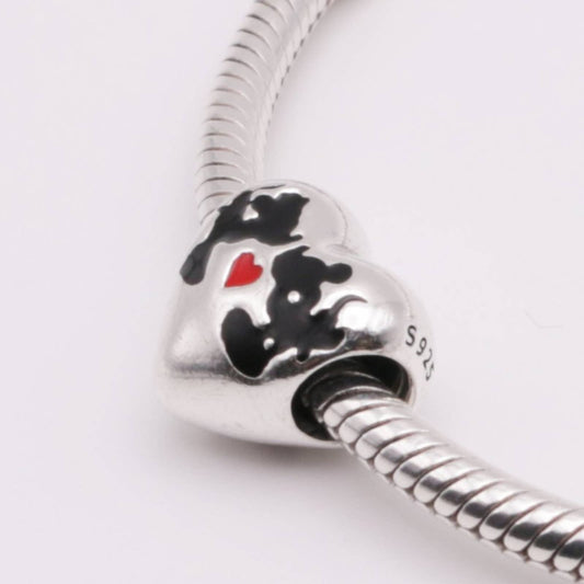 PANDORA Disney Mickey and Minnie Kiss Charm - 791443ENMX