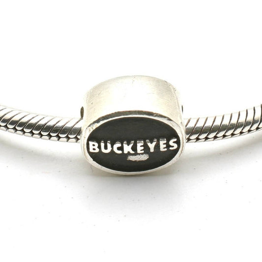 Enameled Ohio State University Collegiate Bead - QRS2091E1